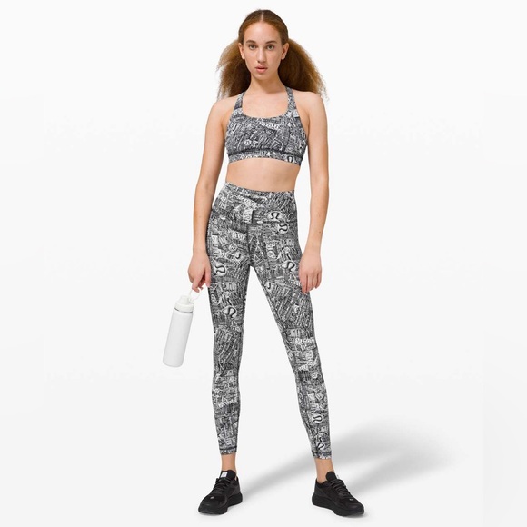 lululemon athletica Pants - Lululemon✨LIKE NEW✨Wunder Train HR Tight 25"✨Tear It Up Alpine White Black✨6